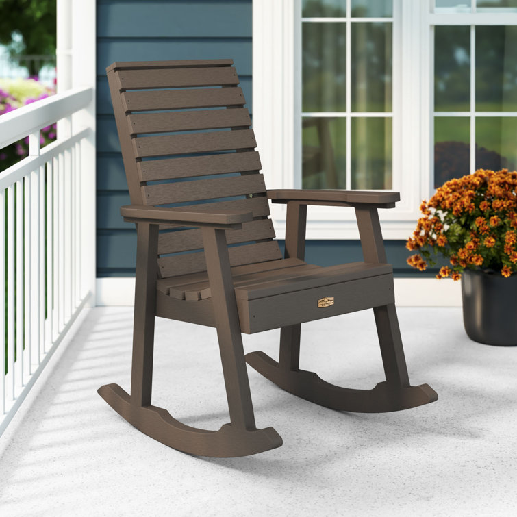 Plastic wood rocking discount chair